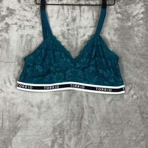 Torrid Teal Lace Bralette
